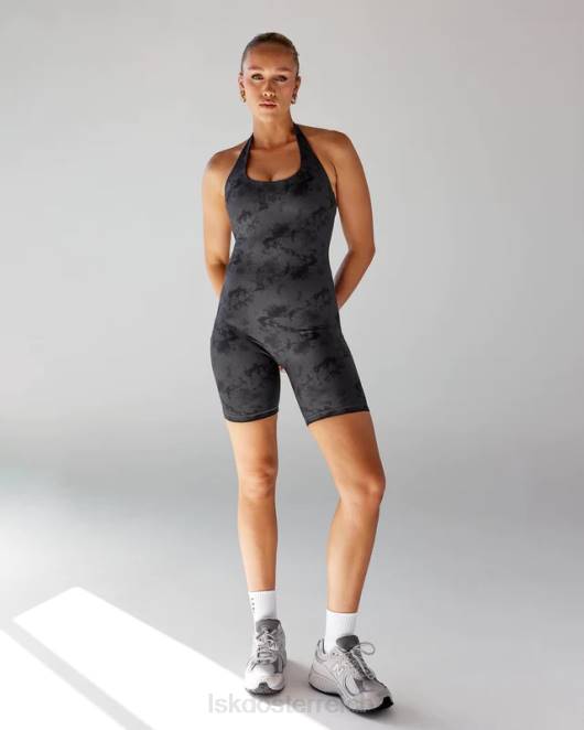 Z8RH510 LSKD Frauen Challenger-Body – schwarzer Batik-Look Bekleidung