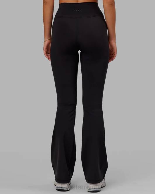 Z8RH532 LSKD Frauen Alltags-Leggings mit ausgestelltem Schnitt – Schwarz Bekleidung