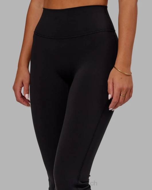 Z8RH532 LSKD Frauen Alltags-Leggings mit ausgestelltem Schnitt – Schwarz Bekleidung