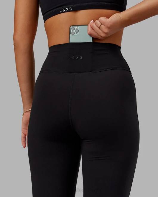 Z8RH532 LSKD Frauen Alltags-Leggings mit ausgestelltem Schnitt – Schwarz Bekleidung
