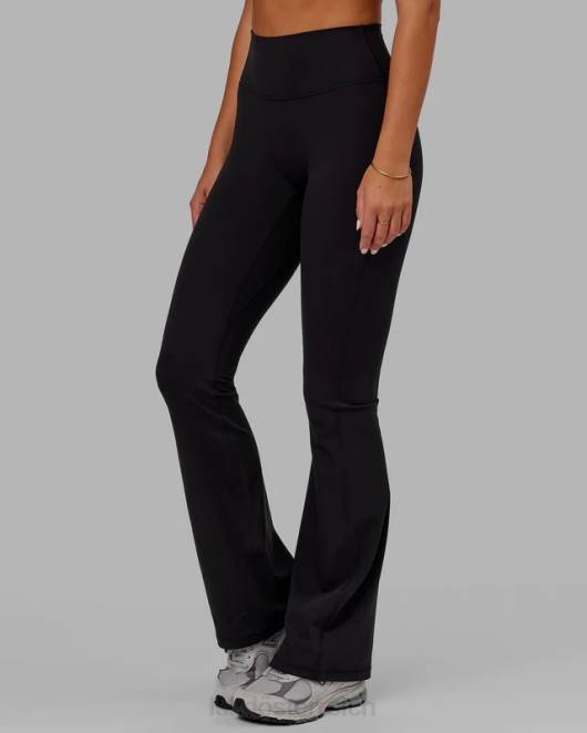 Z8RH532 LSKD Frauen Alltags-Leggings mit ausgestelltem Schnitt – Schwarz Bekleidung