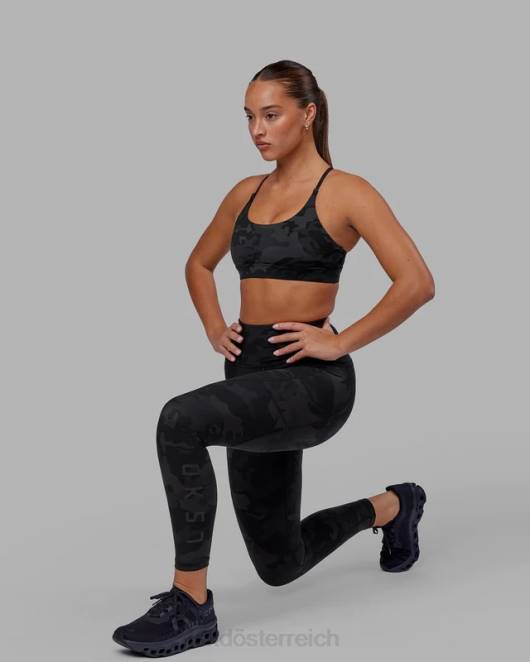 Z8RH543 LSKD Frauen Rip-Leggings in 7/8-Länge – schwarzes Tarnmuster Bekleidung