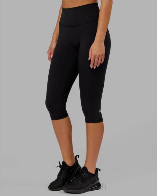 Z8RH547 LSKD Frauen Fusion-Leggings in 3/4-Länge – Schwarz Bekleidung