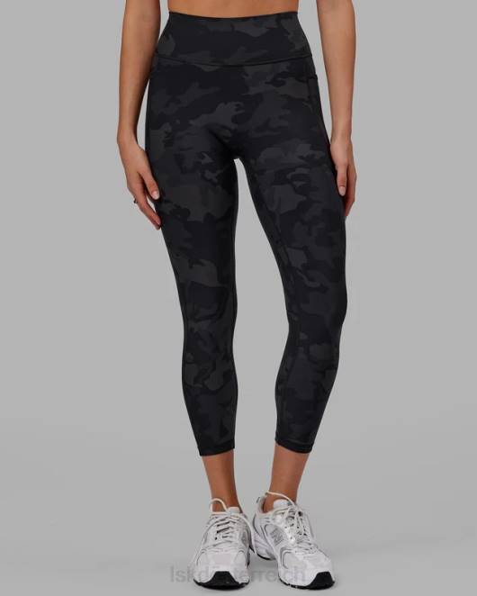 Z8RH552 LSKD Frauen Fusion-Leggings in 7/8-Länge – schwarzes Tarnmuster Bekleidung