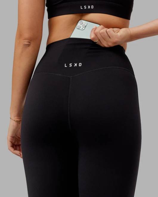 Z8RH559 LSKD Frauen Elixir 3/4-Leggings – Schwarz ohne Logo Bekleidung