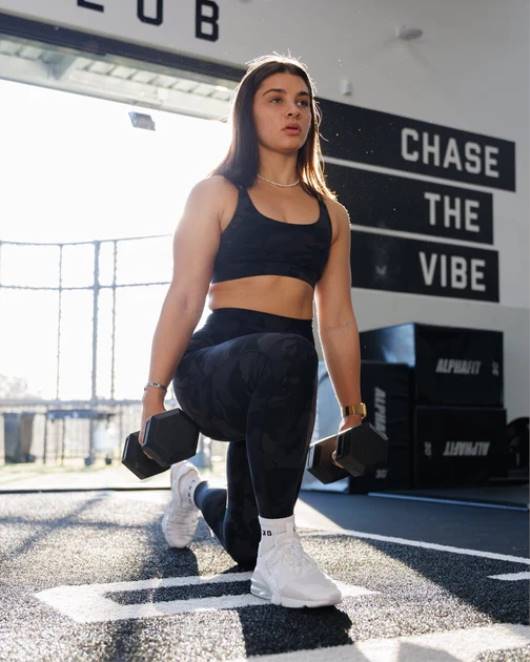 Z8RH560 LSKD Frauen Fusion-Leggings in voller Länge – schwarzes Tarnmuster Bekleidung