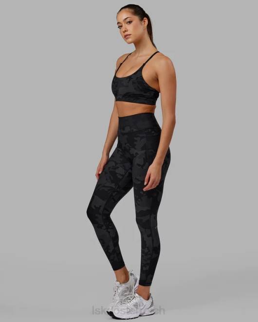Z8RH560 LSKD Frauen Fusion-Leggings in voller Länge – schwarzes Tarnmuster Bekleidung