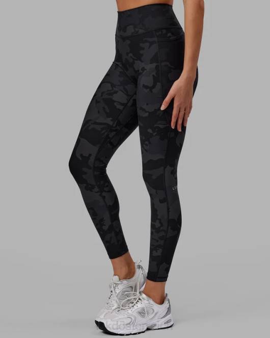 Z8RH560 LSKD Frauen Fusion-Leggings in voller Länge – schwarzes Tarnmuster Bekleidung