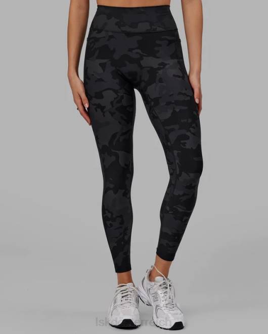 Z8RH560 LSKD Frauen Fusion-Leggings in voller Länge – schwarzes Tarnmuster Bekleidung
