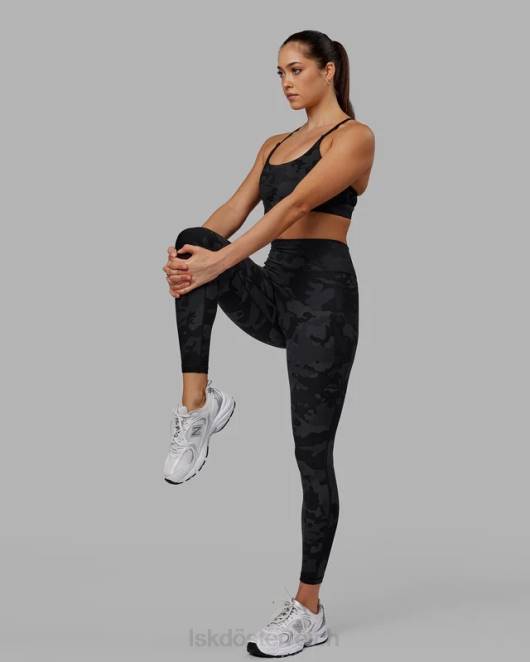 Z8RH560 LSKD Frauen Fusion-Leggings in voller Länge – schwarzes Tarnmuster Bekleidung