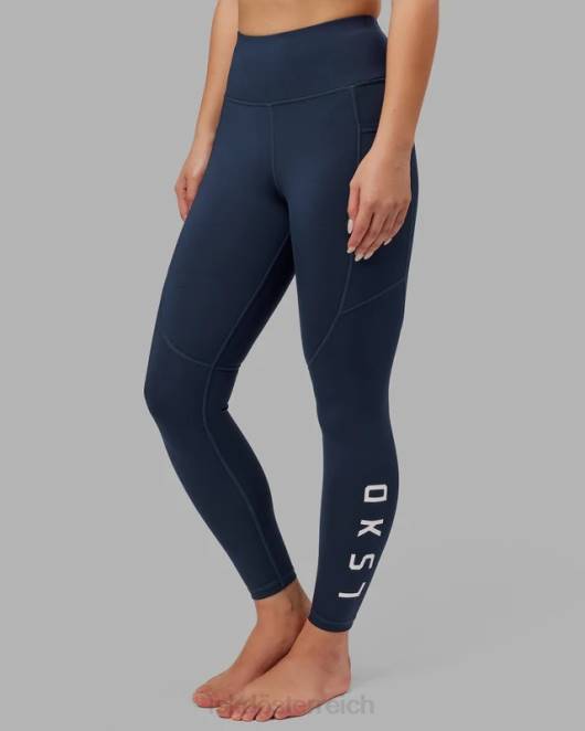 Z8RH566 LSKD Frauen Rip-Leggings in voller Länge – Marineblau Bekleidung