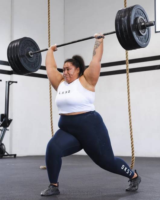 Z8RH566 LSKD Frauen Rip-Leggings in voller Länge – Marineblau Bekleidung