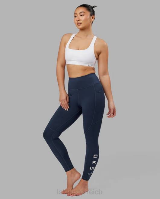 Z8RH566 LSKD Frauen Rip-Leggings in voller Länge – Marineblau Bekleidung