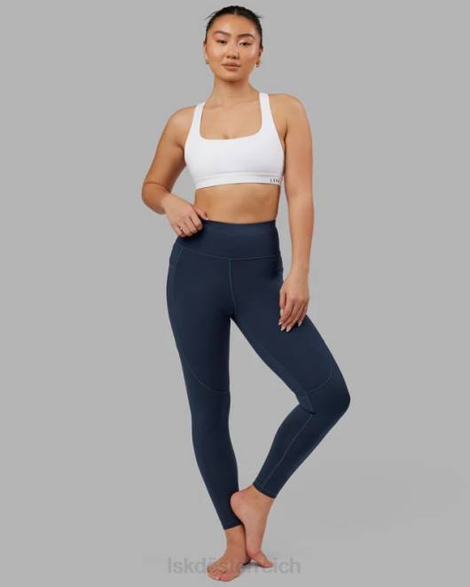 Z8RH566 LSKD Frauen Rip-Leggings in voller Länge – Marineblau Bekleidung