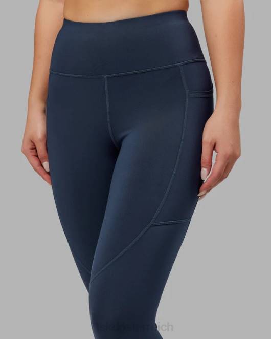 Z8RH566 LSKD Frauen Rip-Leggings in voller Länge – Marineblau Bekleidung