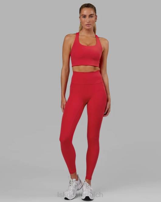 Z8RH628 LSKD Frauen Fusion-Leggings in voller Länge – Scharlachrot Bekleidung