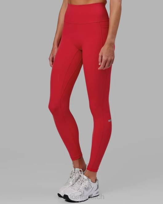 Z8RH628 LSKD Frauen Fusion-Leggings in voller Länge – Scharlachrot Bekleidung