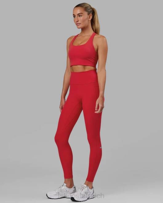 Z8RH628 LSKD Frauen Fusion-Leggings in voller Länge – Scharlachrot Bekleidung