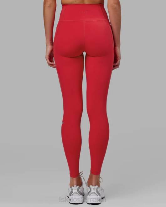 Z8RH628 LSKD Frauen Fusion-Leggings in voller Länge – Scharlachrot Bekleidung