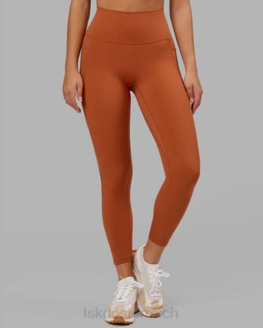 Z8RH634 LSKD Frauen Fusion-Leggings in 7/8-Länge – Rotbraun Bekleidung
