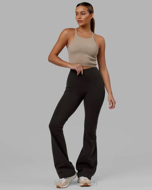 Z8RH635 LSKD Frauen Alltags-Leggings mit ausgestelltem Schnitt – dunkles Walnussholz Bekleidung