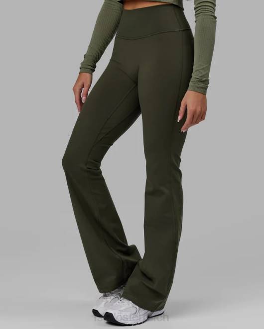 Z8RH642 LSKD Frauen Alltags-Leggings mit ausgestelltem Schnitt – Waldnacht Bekleidung