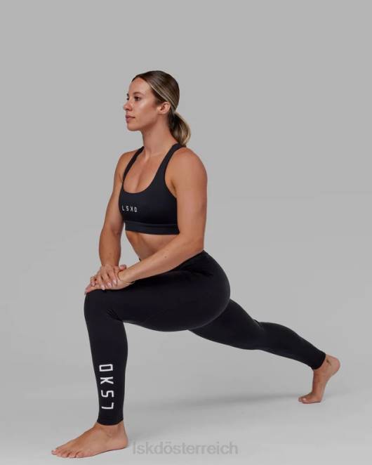 Z8RH651 LSKD Frauen Rep X-Long Leggings – schwarz-weiß Bekleidung