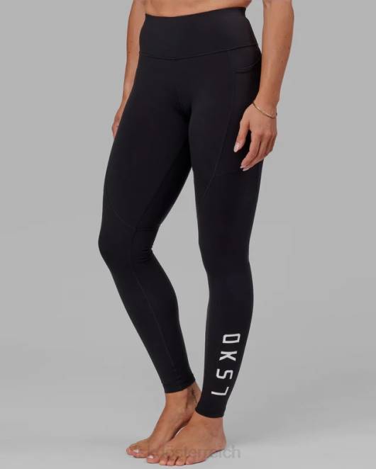 Z8RH651 LSKD Frauen Rep X-Long Leggings – schwarz-weiß Bekleidung