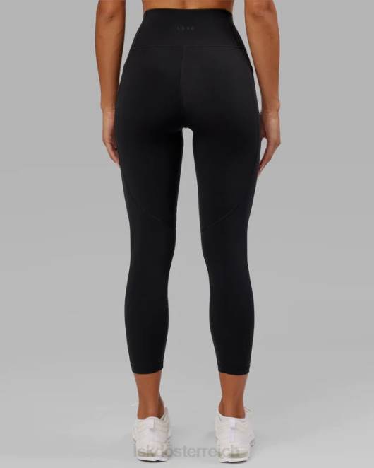 Z8RH664 LSKD Frauen Rips-Leggings in 7/8-Länge – schwarz-rosa Zuckerguss Bekleidung