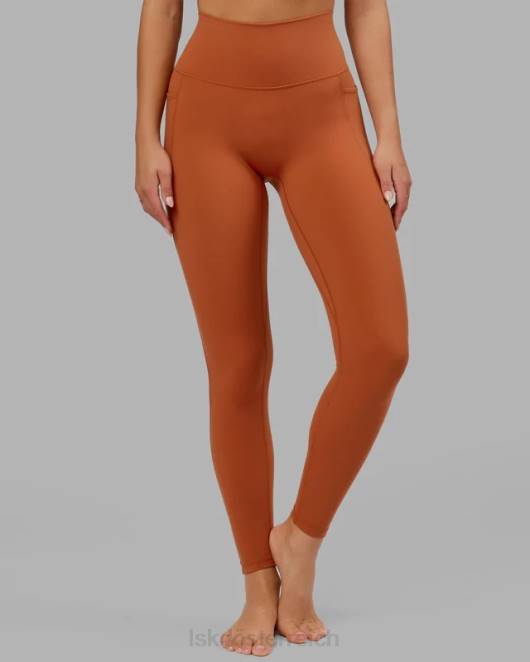 Z8RH665 LSKD Frauen Fusion-Leggings in voller Länge – kastanienbraun Bekleidung