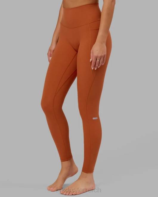 Z8RH665 LSKD Frauen Fusion-Leggings in voller Länge – kastanienbraun Bekleidung