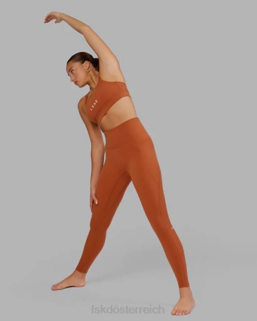 Z8RH665 LSKD Frauen Fusion-Leggings in voller Länge – kastanienbraun Bekleidung