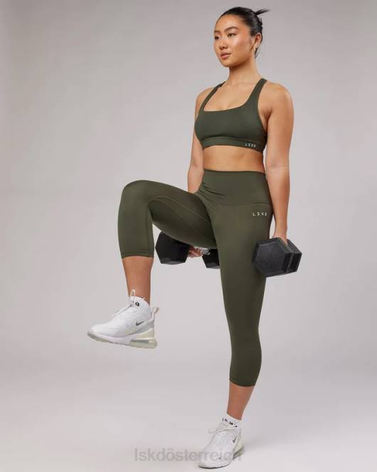 Z8RH700 LSKD Frauen Basis-Leggings in 3/4-Länge – Waldnacht Bekleidung