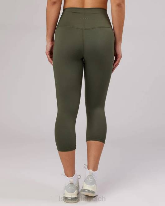 Z8RH700 LSKD Frauen Basis-Leggings in 3/4-Länge – Waldnacht Bekleidung