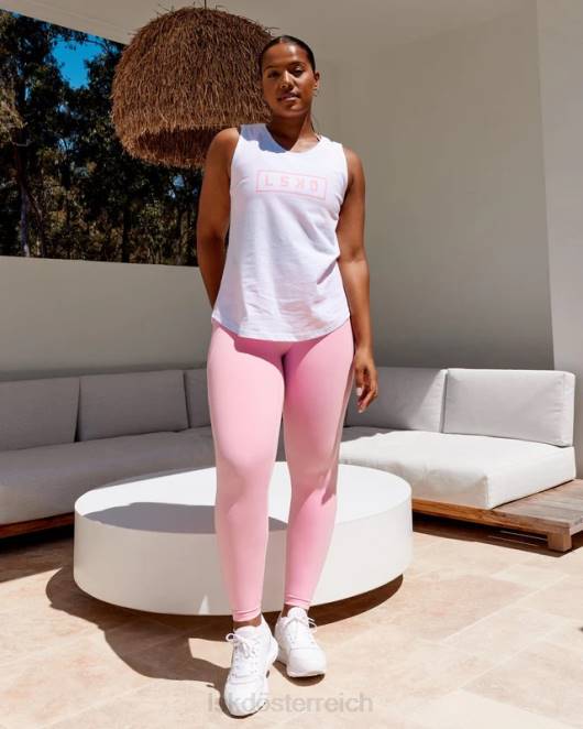 Z8RH712 LSKD Frauen Fusion-Leggings in voller Länge – rosa Zuckerguss Bekleidung