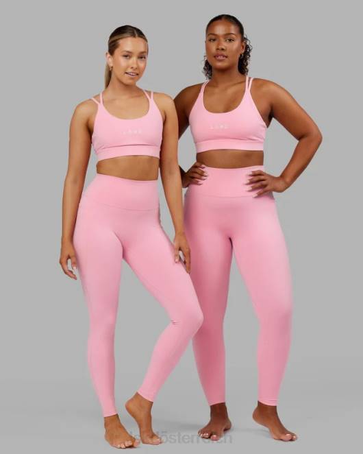 Z8RH712 LSKD Frauen Fusion-Leggings in voller Länge – rosa Zuckerguss Bekleidung
