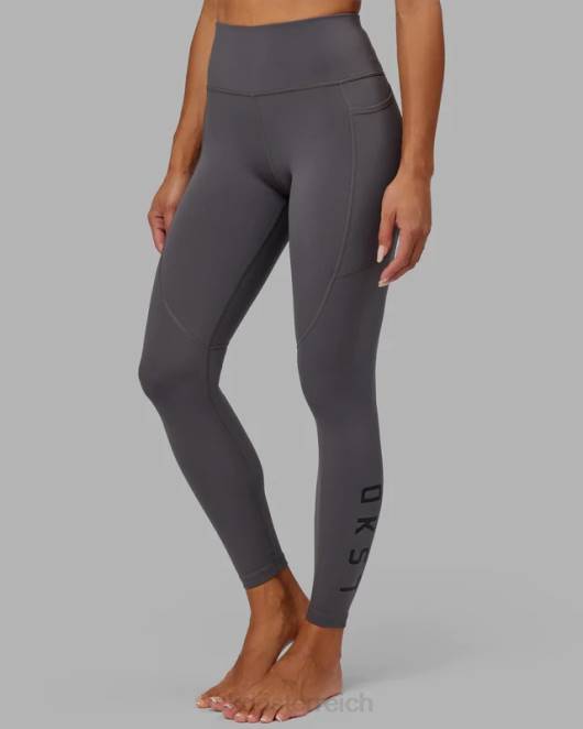 Z8RH723 LSKD Frauen Rep-Leggings in voller Länge – Asphalt Bekleidung