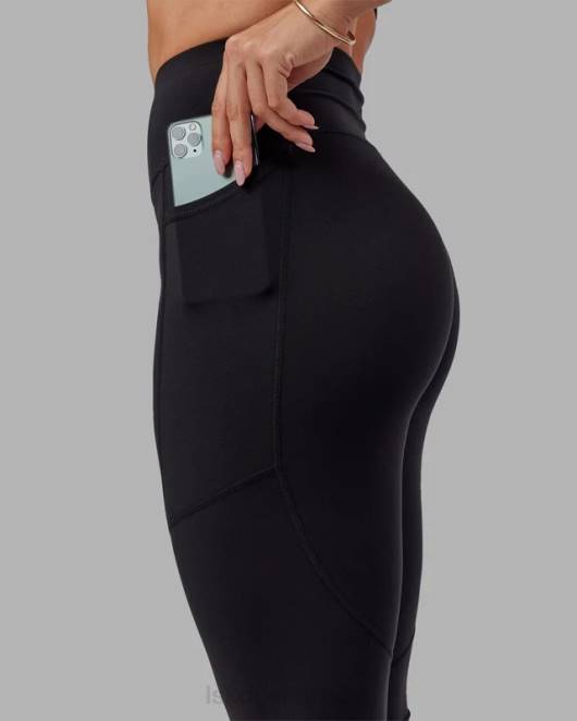 Z8RH724 LSKD Frauen X-lange Rep-Leggings – Schwarz-Boysenberry Bekleidung