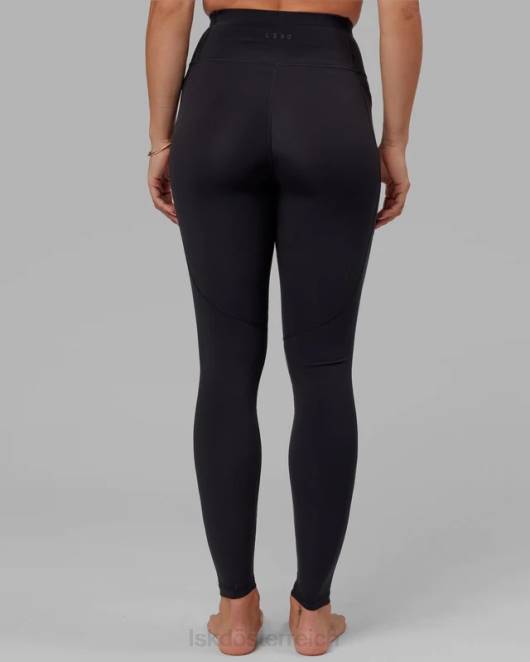 Z8RH724 LSKD Frauen X-lange Rep-Leggings – Schwarz-Boysenberry Bekleidung