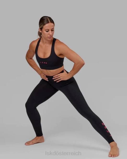 Z8RH724 LSKD Frauen X-lange Rep-Leggings – Schwarz-Boysenberry Bekleidung