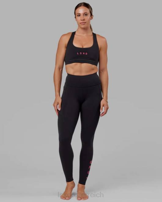 Z8RH724 LSKD Frauen X-lange Rep-Leggings – Schwarz-Boysenberry Bekleidung