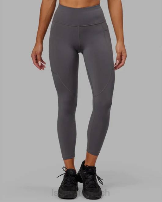 Z8RH726 LSKD Frauen Rip-Leggings in 7/8-Länge – Asphalt Bekleidung