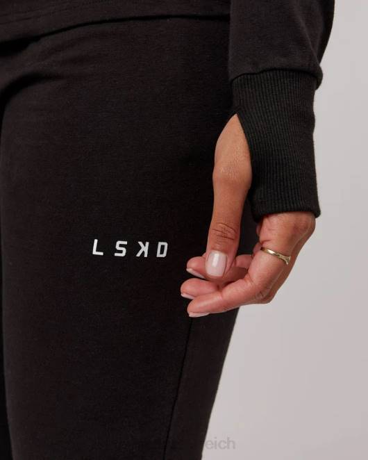 Z8RH359 LSKD Frauen PB Kapuzenpullover mit durchgehendem Reißverschluss – Schwarzton Bekleidung