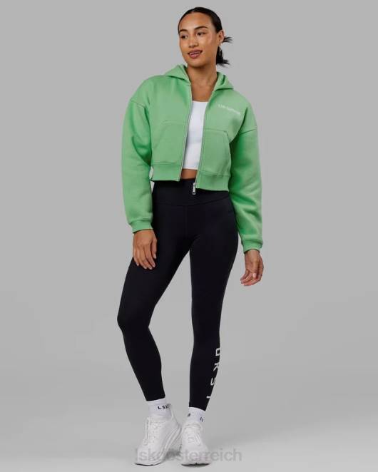 Z8RH360 LSKD Frauen Motion-Kapuzenpullover mit kurzem Schnitt – Apfelminze Bekleidung