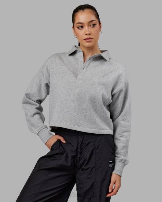 Z8RH367 LSKD Frauen Off-Court-Pullover – grau meliert Bekleidung