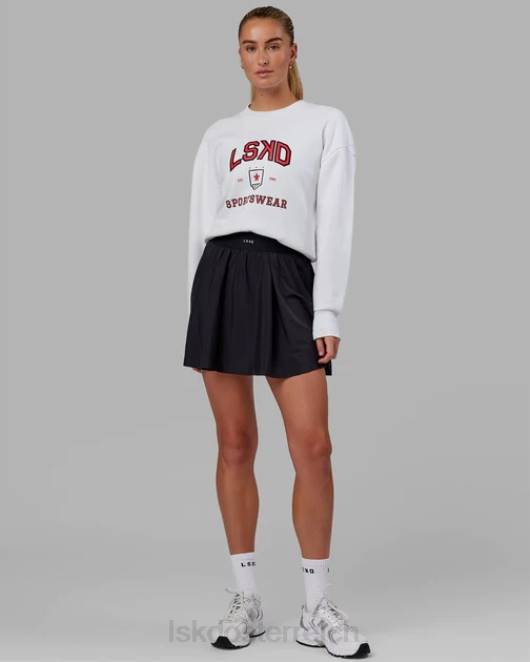 Z8RH375 LSKD Frauen Sportabteilung Kurzer Pullover – weiß Bekleidung