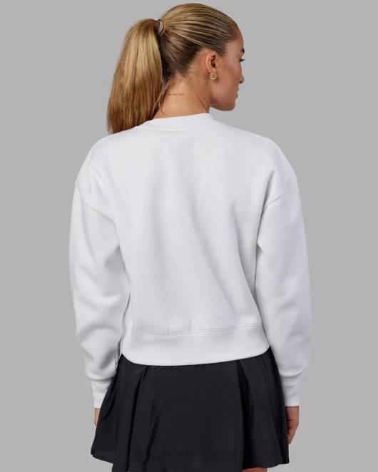 Z8RH375 LSKD Frauen Sportabteilung Kurzer Pullover – weiß Bekleidung