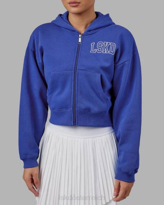 Z8RH379 LSKD Frauen Zunft-Kapuzenpullover – Power Cobalt-White Bekleidung