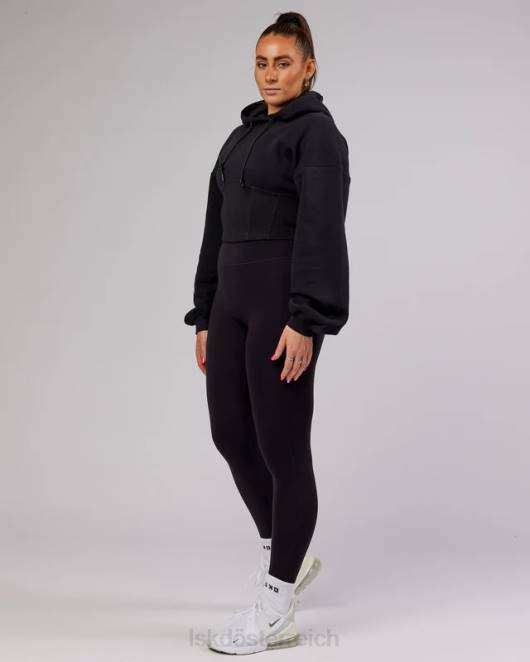 Z8RH402 LSKD Frauen Becca Korsett-Kapuzenpullover – Schwarz Bekleidung