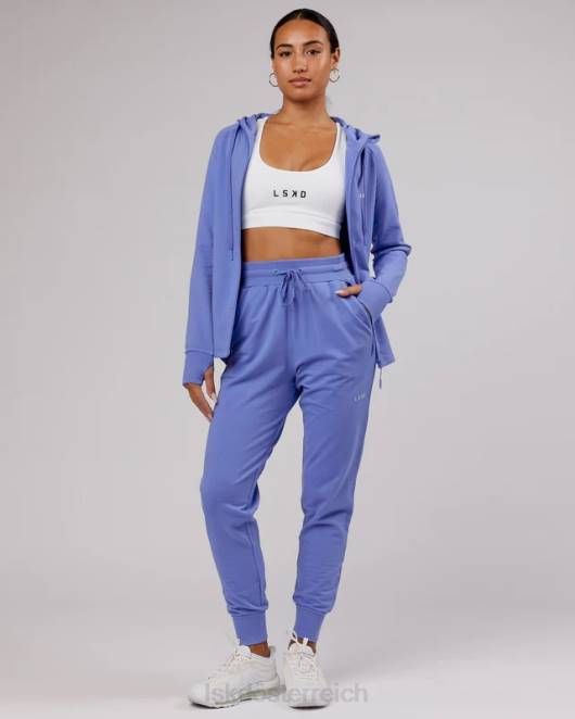 Z8RH403 LSKD Frauen PB Kapuzenpullover mit durchgehendem Reißverschluss – Kornblumenblau Bekleidung